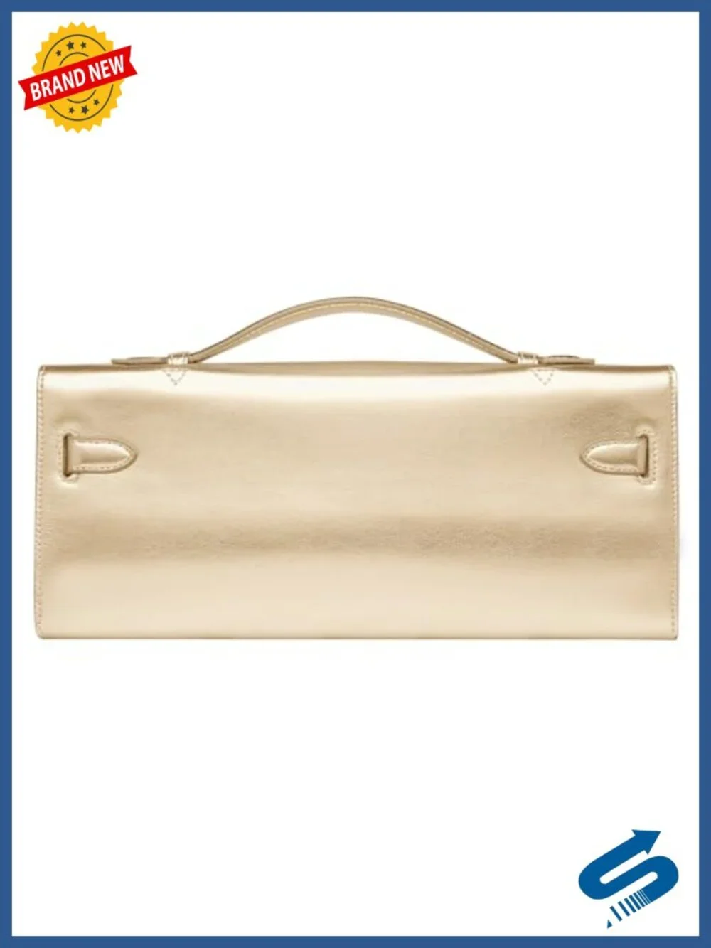 Faux Leather Top Handle Clutch for Women Party Evening Bag